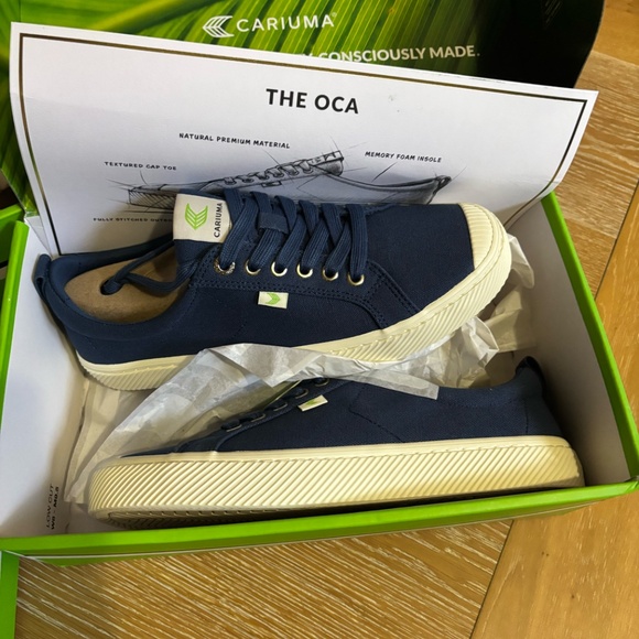 Cariuma Oca Low Canvas Sneakers, 3 NWT Pairs in Blue, Grey, and Tan size 10.5 - Picture 2 of 6